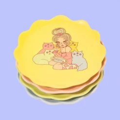 Valfre Cat Lady Plate Set Art & Home