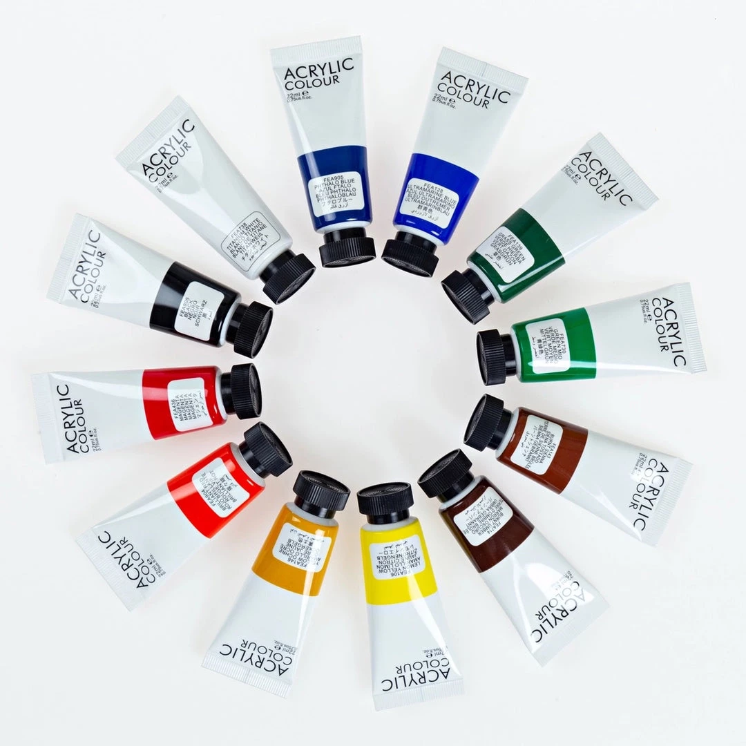 Craftamo Acrylic Paint Set- 12 Highly Pigmented Acrylic Colors (Premium) 3 Craftamo Acrylic Paint Set- 12 Highly Pigmented Acrylic Colors (Premium)