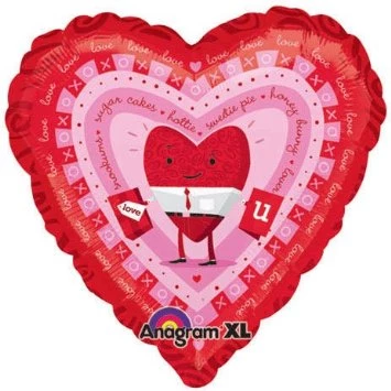 Anagram Balloons 18" Love You Guy Hugs & Kisses 3 Anagram Balloons 18" Love You Guy Hugs & Kisses