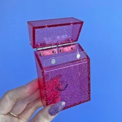 A Shop Of Things Pink Glitter Cigarette Box