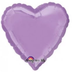 Anagram 18" Pearl Lavender Heart Balloons