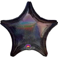 Anagram Balloons 19" Holographic Star Black Dazzler