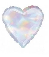 Anagram 18" Holographic Iridescent Heart Balloon Balloons