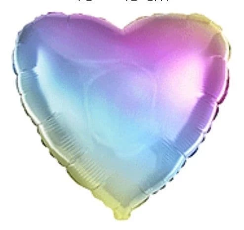 Flexmetal 18" Ombre Pastel Rainbow Heart 3 Flexmetal 18" Ombre Pastel Rainbow Heart