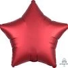 Anagram 19" Satin Luxe™ Red Sangria Star Balloons