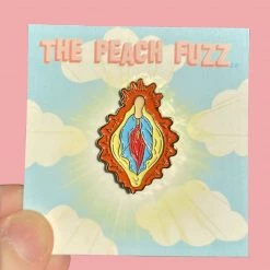 The Peach Fuzz Accessories Vulva Mary Enamel Pin