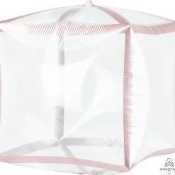 Anagram 15" Rose Gold Trim Cubez Balloons