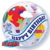 Qualatex 22" Birthday Hot Air Balloon Ride Plastic Bubble 1 Qualatex 22" Birthday Hot Air Balloon Ride Plastic Bubble