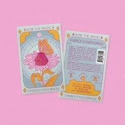 Sow The Magic Strength In Echinacea Flower Tarot Seed Packet Art & Home