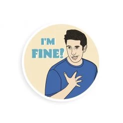 Party Mountain Paper Co Ross I'm Fine Sticker Stickers