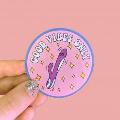 The Peach Fuzz Stickers Good Vibes Only Sticker