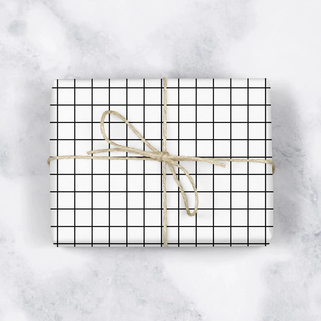 MELLOWWORKS Gift And Favor Supply Modern Grid Gift Wrap Sheet 3 MELLOWWORKS Gift And Favor Supply Modern Grid Gift Wrap Sheet