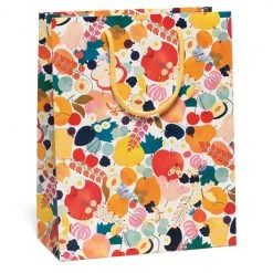 Red Cap Fruits And Florals Bag