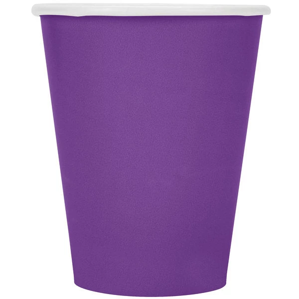 Party Art Community Purple Party Hot/Cold Paper Cups 3 Party Art Community Purple Party Hot/Cold Paper Cups
