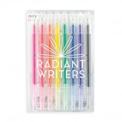OOLY Radiant Writers Colored Glitter Gel Pens- Set Of 8 Fun Stuff