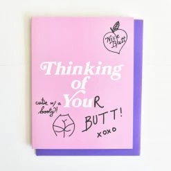 Ash + Chess Greeting Cards Thinking Of Your Butt