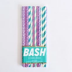Bash Party Goods Confetti Pop Paper Straws - Mixed Pack