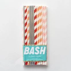 Bash Party Goods Peachy Vibes Paper Straws - Mixed Pack