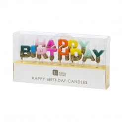 Talking Tables Happy Birthday Candles - Birthday Brights Rainbow
