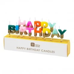 Talking Tables Happy Birthday Candles - Birthday Brights Rainbow