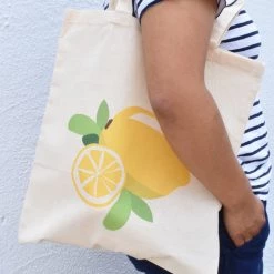 Paper Art Scissors Lemon Tote Bag Apparel