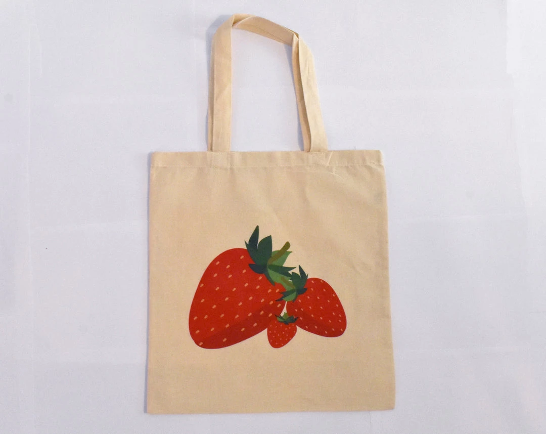 Paper Art Scissors Apparel Strawberry Tote Bag 5 Paper Art Scissors Apparel Strawberry Tote Bag