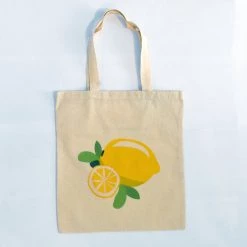 Paper Art Scissors Lemon Tote Bag Apparel
