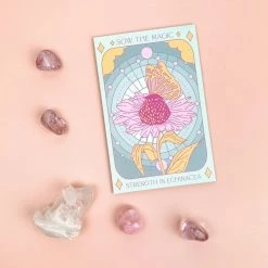 Sow The Magic Strength In Echinacea Flower Tarot Seed Packet Art & Home