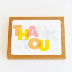 Graphic Anthology Greeting Cards Modern Thank You Greeting Card (Boxed Set Of 8)