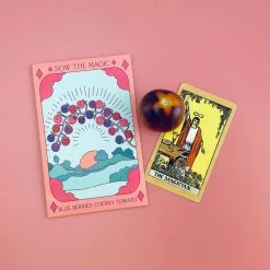 Sow The Magic Blueberries Cherry Tomato Tarot Seed Packet