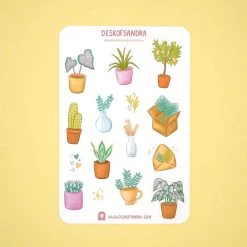 Desk Of Sandra Plants Sticker Sheet
