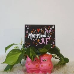 Ash + Chess Greeting Cards Married AF Card