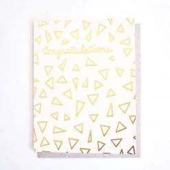 Row House 14 Gold Foil Congratulations Card Greeting Cards