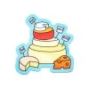 Rhino Parade Cheese Stack Sticker
