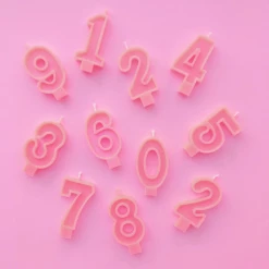 Bash Party Goods Bright Pink Number Candles Cake Toppers