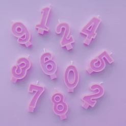 Bash Party Goods Cake Toppers Lavender Number Candles