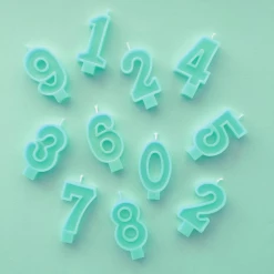 Bash Party Goods Mint Number Candles Cake Toppers