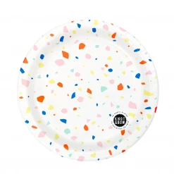 Knot & Bow Large Party Plates - Rainbow Chip Tableware