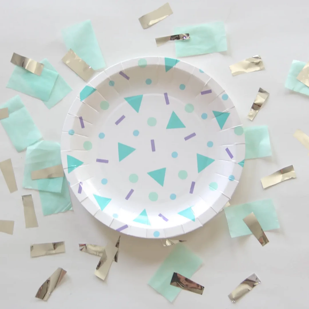 Bash Party Goods Confetti Pop Small Plates 4 Bash Party Goods Confetti Pop Small Plates