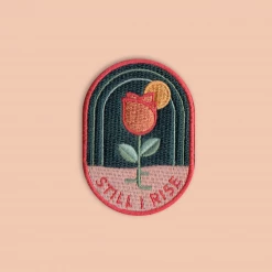 Solbeam Studio "Still I Rise" Desert Rose Iron-on Embroidered Patch
