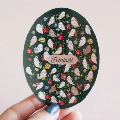 Little Woman Goods Stickers Feminist Floral Vinyl Sticker