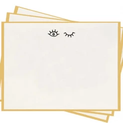 Dahlia Press Greeting Cards Wink Flat Notes - Set Of 8