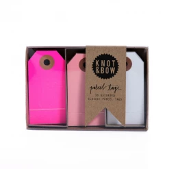 Knot & Bow Pink Mix Parcel Tags Trio
