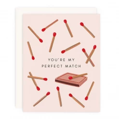 Girl W/ Knife Perfect Match Greeting Card