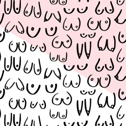 Hooray All Day Boobies Wrapping Paper Sheet Gift And Favor Supply