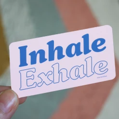 Free Period Press Stickers Inhale Exhale Vinyl Sticker