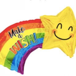 Convergram Balloons 28" Make A Wish Shooting Star Shape