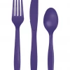 Party Art Community Purple Party Plastic Cutlery Set 2 Party Art Community Purple Party Plastic Cutlery Set