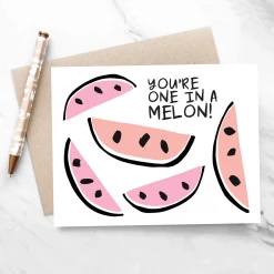 Hooray All Day Greeting Cards You're One In A Melon Greeting Card
