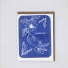 Loteria Press Greeting Cards Thank You Hibiscus Blue Card